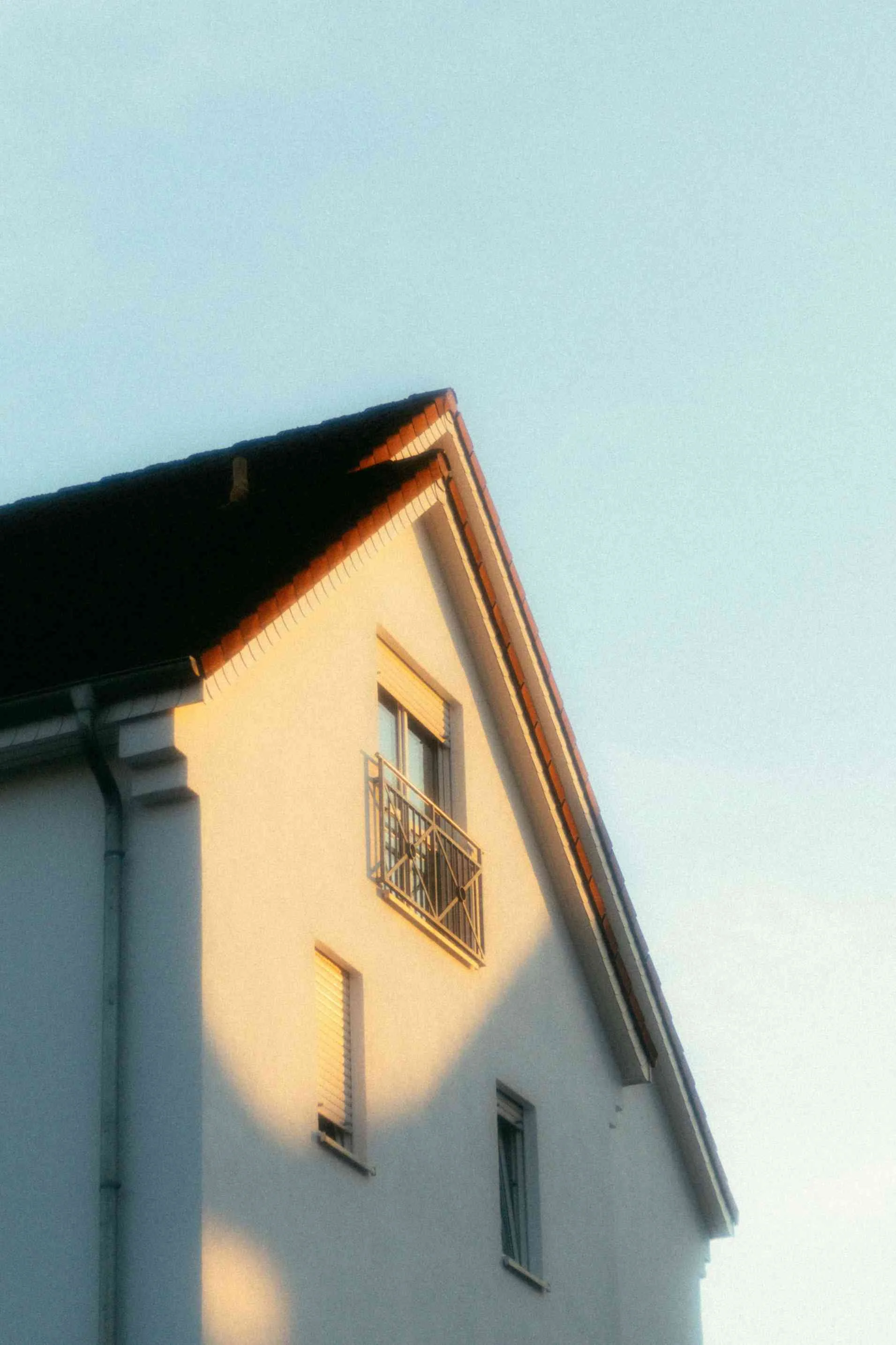 A home exterior in warm afternoon light